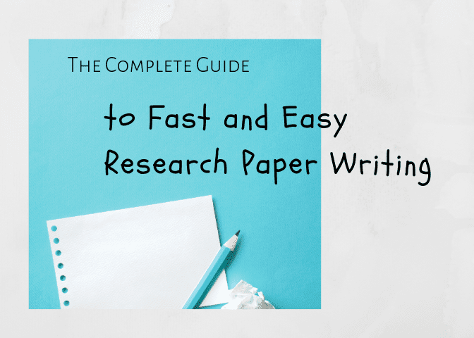 how to write a research essay fast